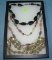 Collection of vintage costume jewelry necklaces