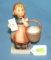 Hand painted Hummel figurine girl with basket