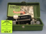 Vintage Singer button holer in original case