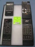 Group of TV remote controls