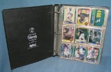 Binder full of vintage baseball cards