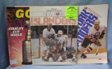 Box of vintage hockey programs