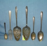 6 pieces of vintage silver plate serving pieces