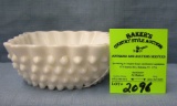 Vintage Milk Glass hobnailed pattern snack bowl