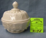 Westmorland Milk Glass covered bowl