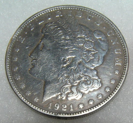 1896 Morgan silver dollar in very good condition