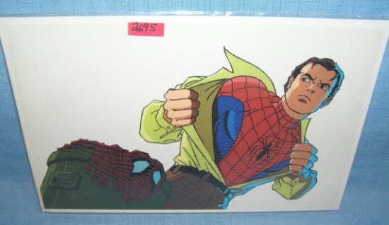 Vintage Spiderman comic character cell