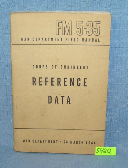 WWII Corp of engineers reference data book