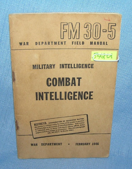 Military intellegence combat intellengence