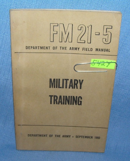 Military training Dept. of the Army field manuel
