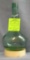 Vintage molded green glass decanter