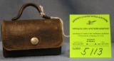 Antique leather doctors bag salesman sample