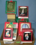 Box full of vintage Hallmark Christmas ornaments