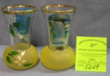 Pair of great early Niagara Falls souvenir vases