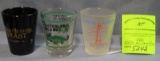 Group of three souvenir shot glasses