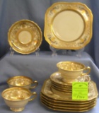 Tucker and Lichtman cup, saucer and plate set
