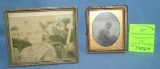 Pair of vintage picture frames with images