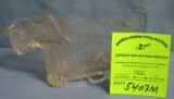 Early glass dog candy container