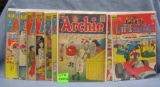 Large group of early Archie comic books