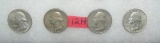 Group of all silver Washington quarters