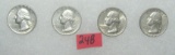 Group of vintage silver Washington quarters