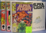 Group of vintage marvel alpha flight comics