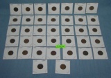 Collection of early Lincoln wheat back pennies