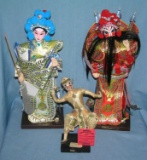 Group of 3 Asian themed character dolls