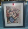 Vintage framed floral print