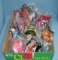 Box full of vintage fast food collectible toys