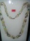 Vintage multicolored bead and silver toned necklace