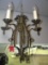 Antique brass and wrought iron chandelier