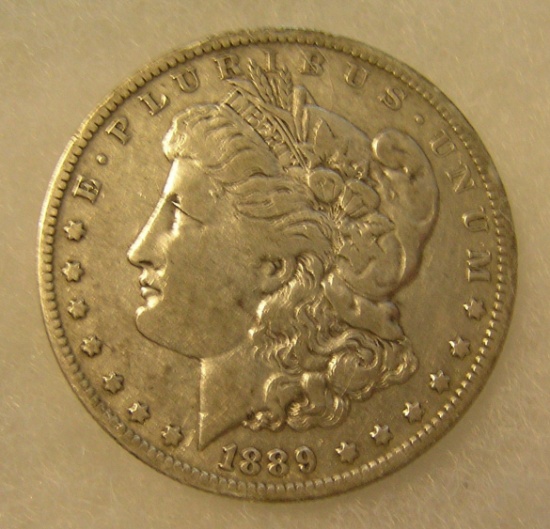 1889O Morgan silver dollar in very fine condition