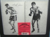 Pair of early boxing  exhibit penny arcade photo cards