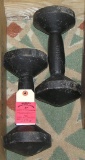 Pair of 20LB each iron dumb bells