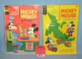 Pair of vintage Disney Mickey Mouse comic books