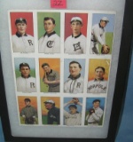 Baseball cigarette cards uncut reprint sheet