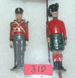 Pair of vintage hand painted soldiers