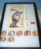 Group of vintage Olympic postage stamps