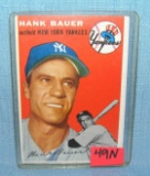 Vintage Topps 1954 Hank Bauer NY Yankees baseball card