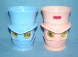 Jiminy Cricket figural hard plastic cup circa 1950's