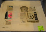 Group of vintage Baby Ora-Gel advertising proof sheets