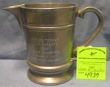 Vintage all cast aluminum whiskey water pitcher