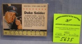Vintage Duke Snyder baseball card