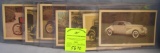 vintage automobile cards black and white and color