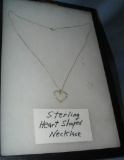 Sterling silver heart shaped necklace