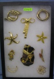 Group of quality costume jewelry pins
