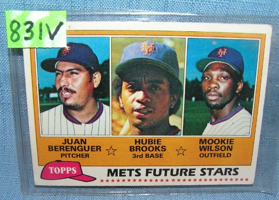 Mookie Wilson and Hubie Brooks rookie baseball card