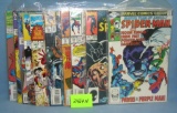Group of vintage Marvel Spiderman comic books