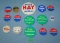 Collection of vintage local political buttons